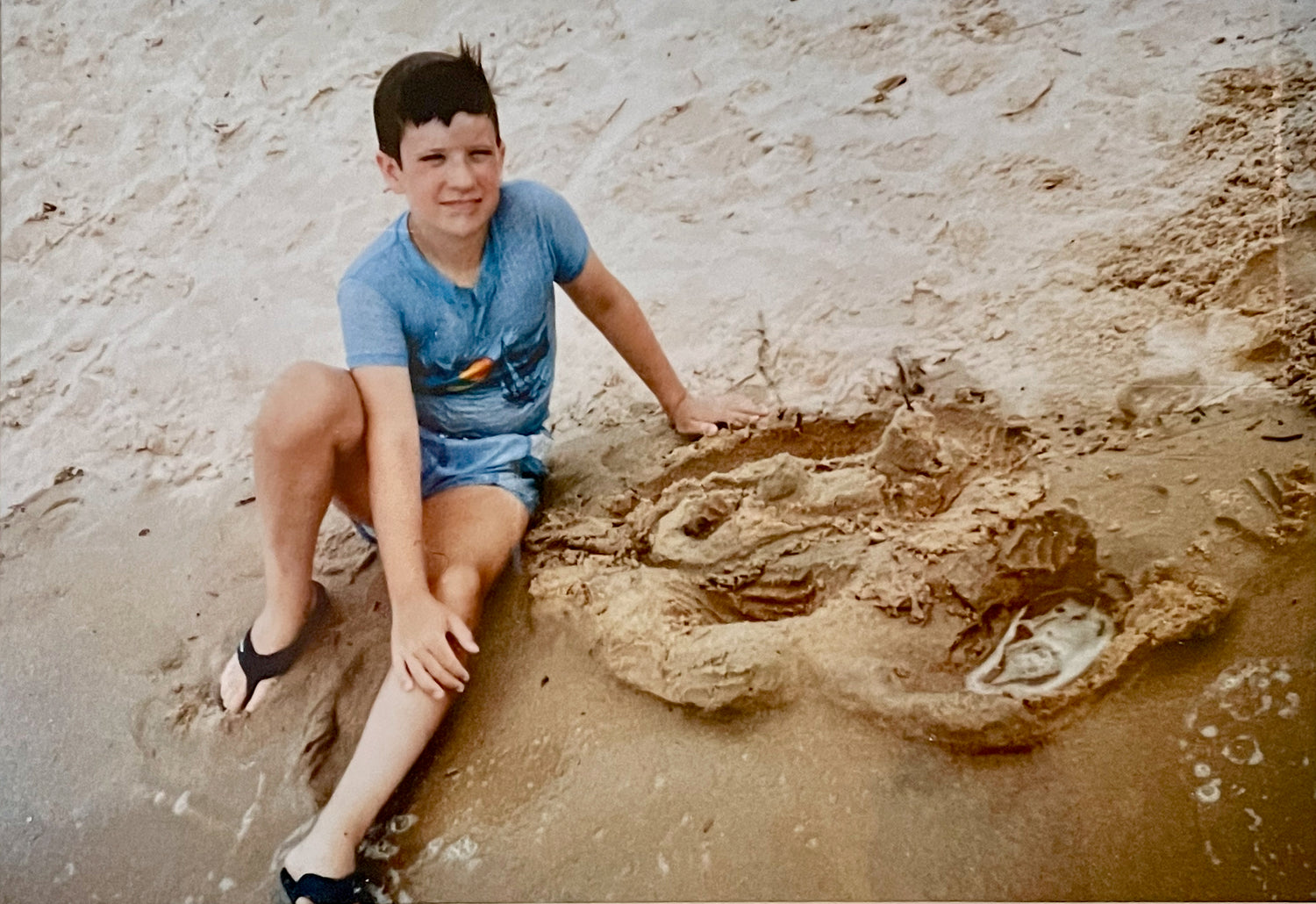 Founder of Pufferfish at 12 years old with a sand castle
