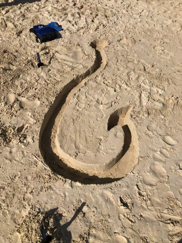 Maui's Hook sand sculpture