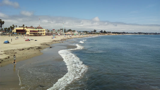Santa Cruz California beach - person standing on shore during daytime