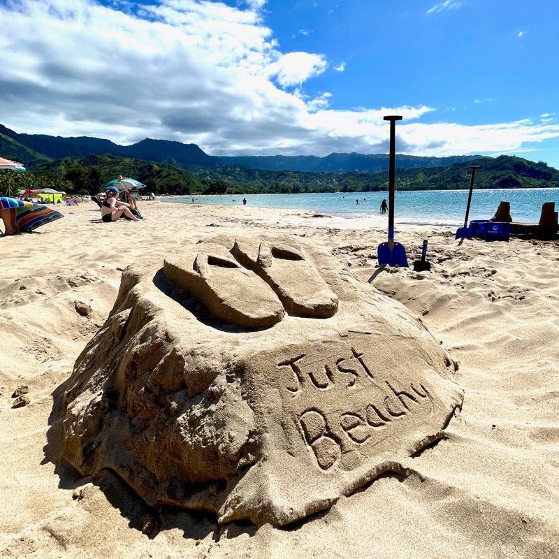 Just Beachy flip flops sculpture