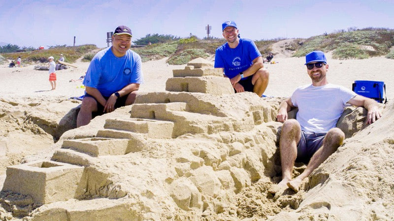 Stepped pyramid sandcastle