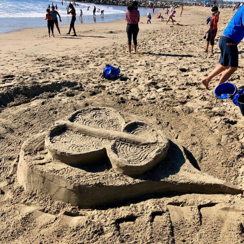 Butterfly sand sculptures