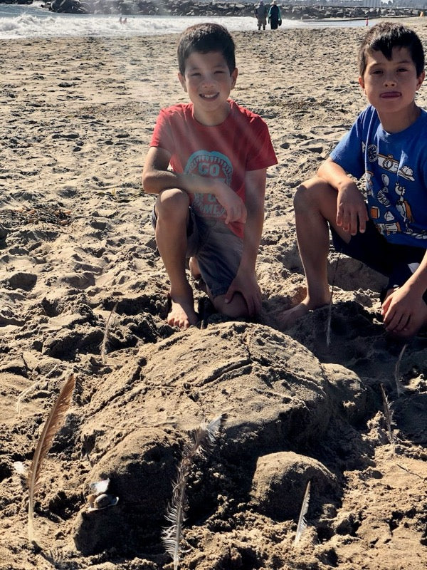 First turtle sand sculpture